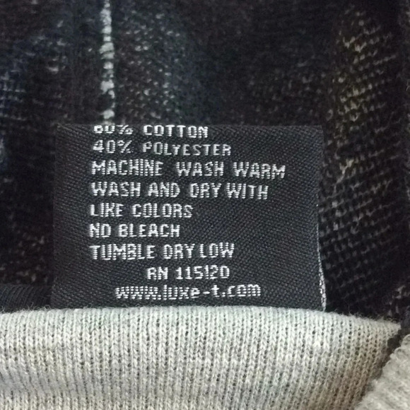 LUXE-T Gray & Black Hoodie Zippered Vest Size 2X - Picture 9 of 10